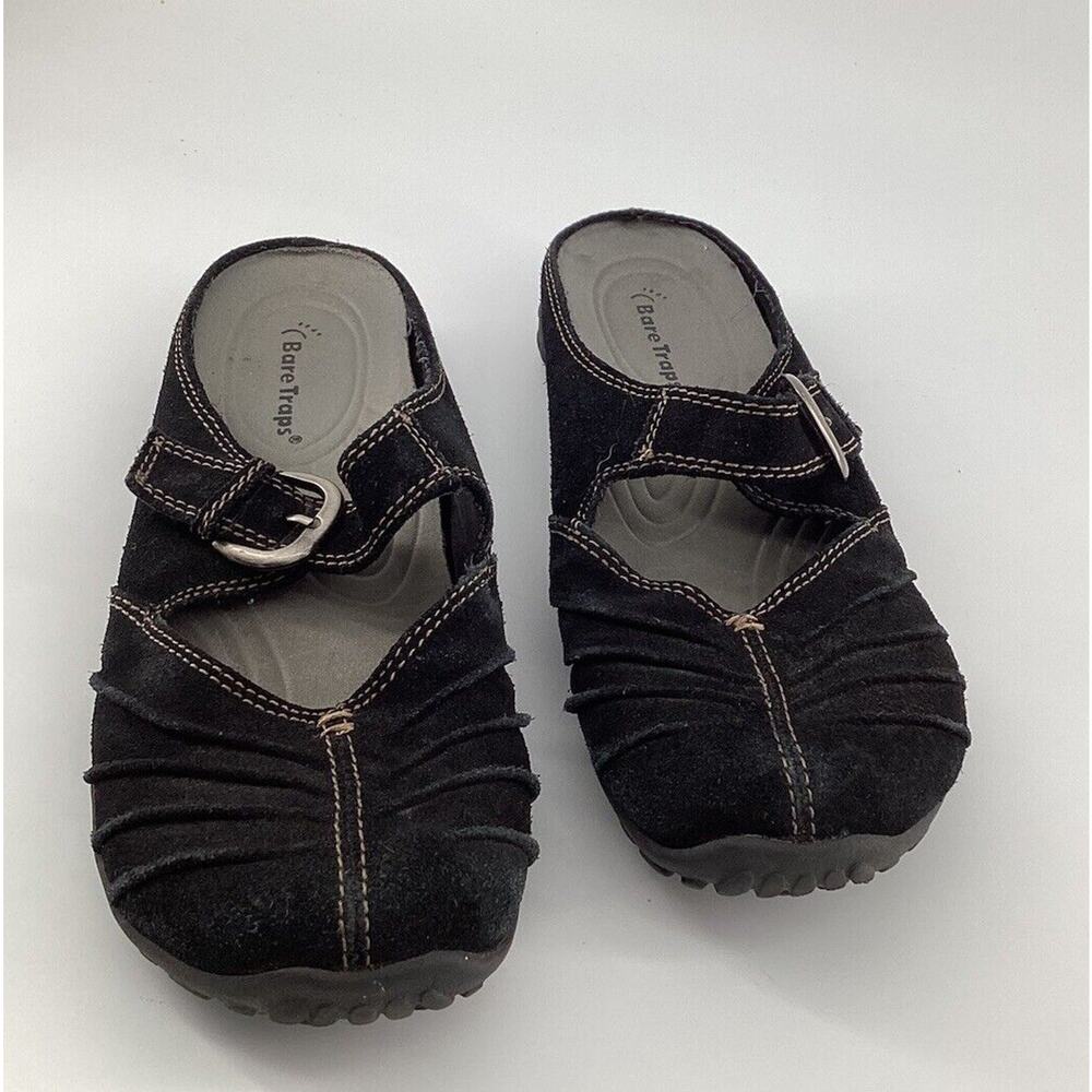 Baretraps Women Tammy Black Leather SlipOn Mules Mary Janes ‎ 7.5 Read